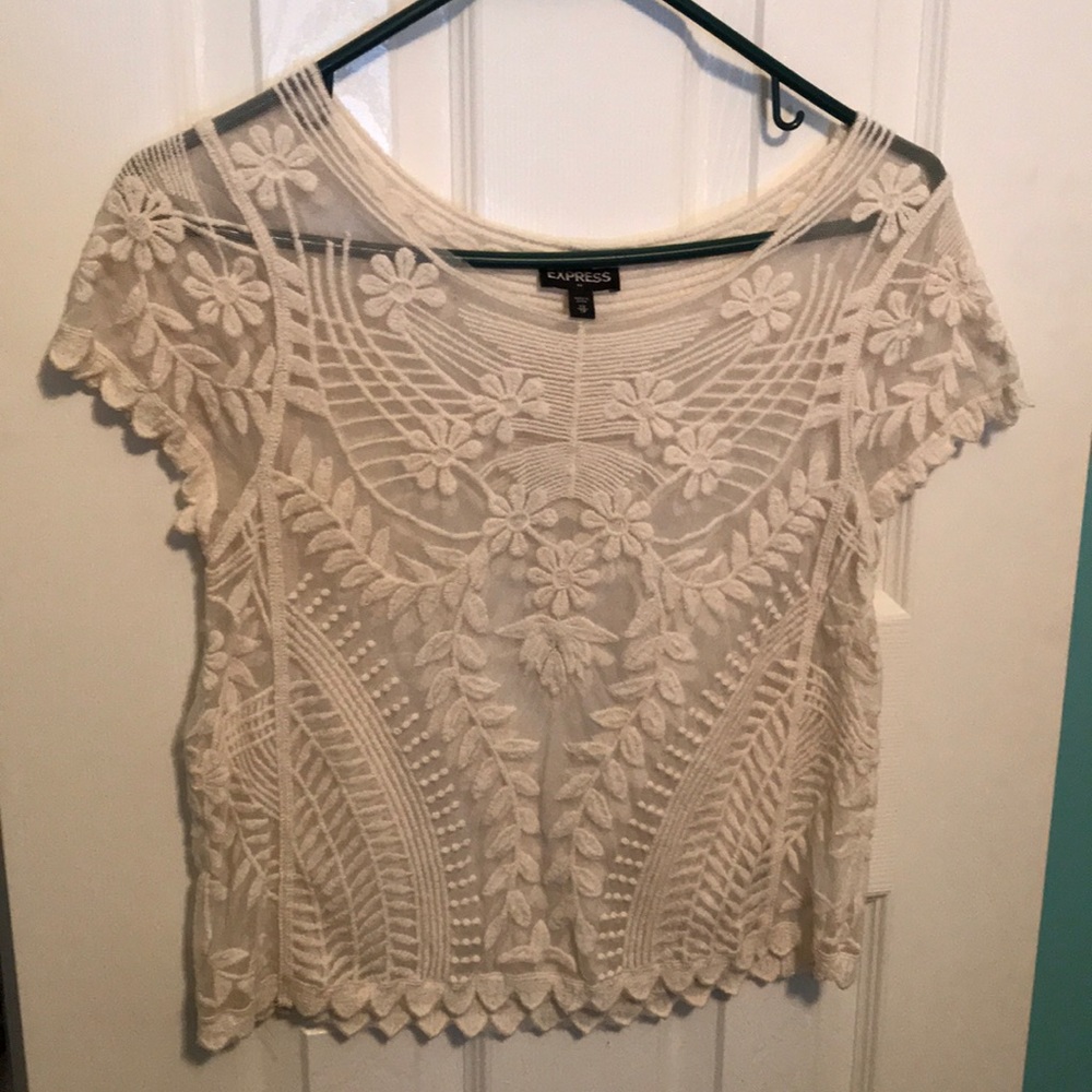 Cream lace shirt